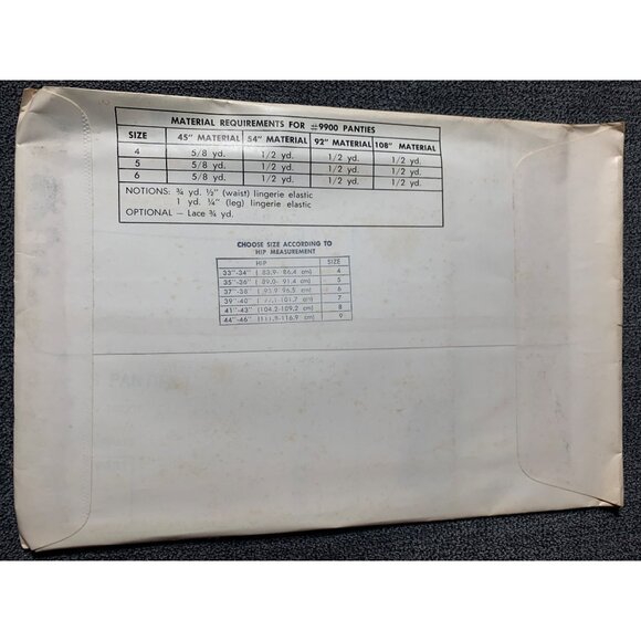 Hi Fashion Sew Misses Panties Sewing Pattern sz 4 5 6 9900 - uncut - Picture 5 of 10